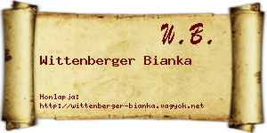 Wittenberger Bianka névjegykártya